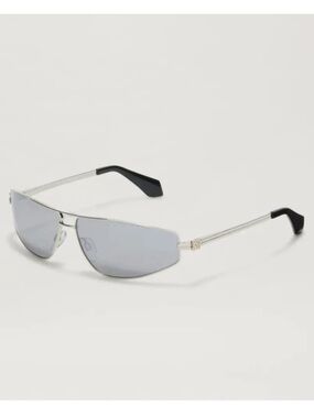 Palm Angels Clavey Silver Metal Aviator Sunglasses Gray Lens NWT